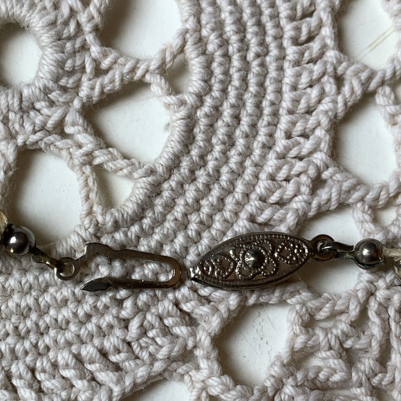 Vintage Estate Vermeil Gold Over Silver Acrylic Beaded Box Clasp Necklace - Picture 8 of 9